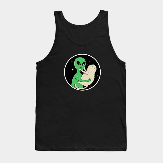 alien and cat Tank Top by coffeeman